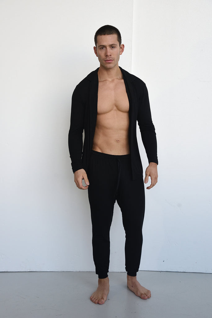 MIDNIGHT Shirt & Pant PJ Set - Black